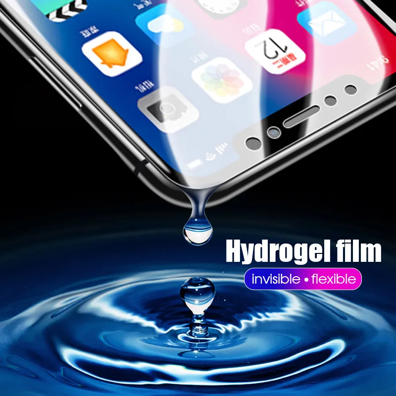  HD Hydrogel film Gehärtetem Glas Für iPhone X XR XS Max 6 S 6 8 7 Plus Screen Protector Anti -finge
