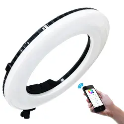 Yidoblo AX-480DII Bluetooth APP Управление био-цвет кольцо Лампы 2800 K-9900 K цифровой дисплей 18 "240 шт светодиодный кольцо света светодиодный светильник
