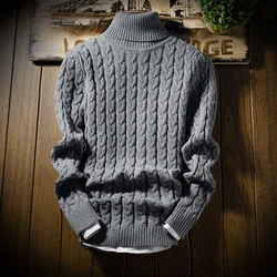 2018 Nuevos Hombres de la Moda Suéter de Cuello Alto Gruesa Cálida Jerseys de Invierno Hombre Prendas de Punto Slim Fit Ropa de Marca 2018 Nuevos Hombres de la Moda Suéter de Cuello Alto Gruesa Cálida Jerseys de Invierno Hombre Prendas de Punto Slim Fit Ropa de Marca