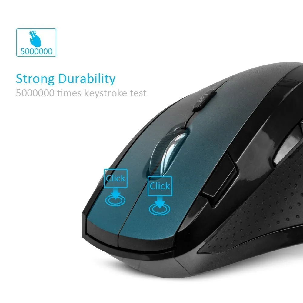 Delux M910GB 2.4GHz Wireless Mouse 9 Buttons 2400 DPI Ergonomic Vertical Office Mice With Removable Palm Rest For PC Laptop