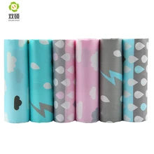 Shuanshuo облака капли дождя саржевого хлопка Ткань для Вышивание ткани ребенка ткань DIY Лоскутная Лоскутное 6 шт./лот 40*50 см