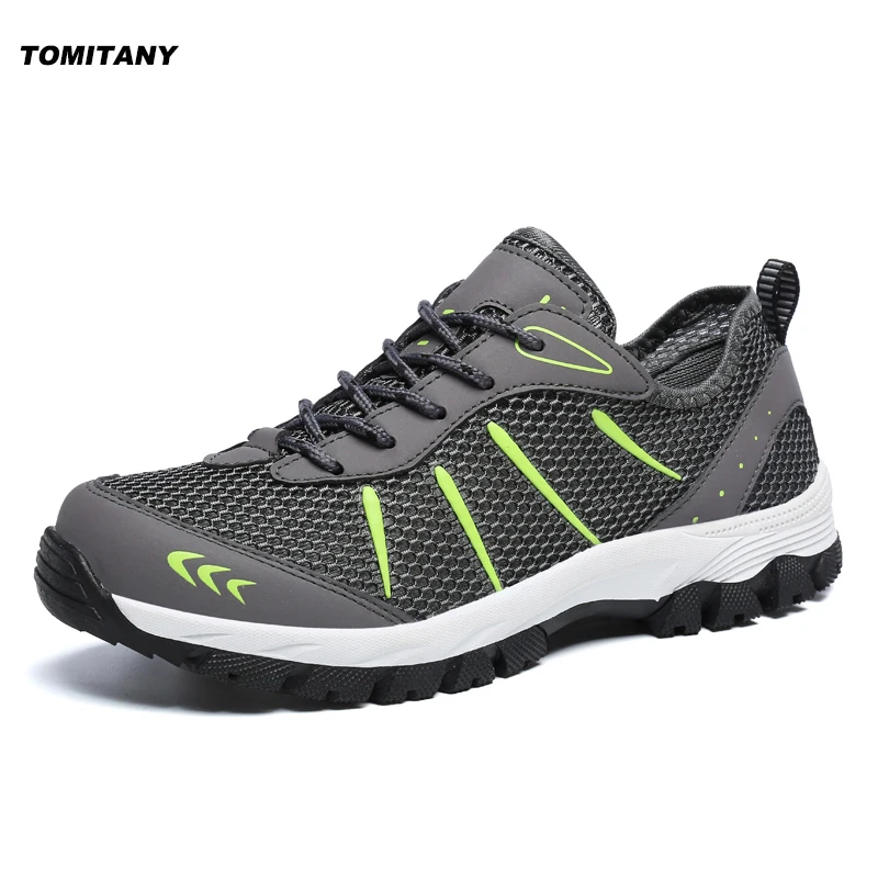 رجل التخييم المشي الأحذية الرجال تسلق الجبال الرحلات المشي حذاء رجل الصيد في الهواء الطلق رياضية زائد حجم كبير
