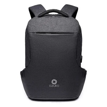 

OZUKO New Backpack Multifunction Anti theft USB Charge Men 15.6inch Laptop Backpacks For Teenager Fashion Male Mochila Schoolbag