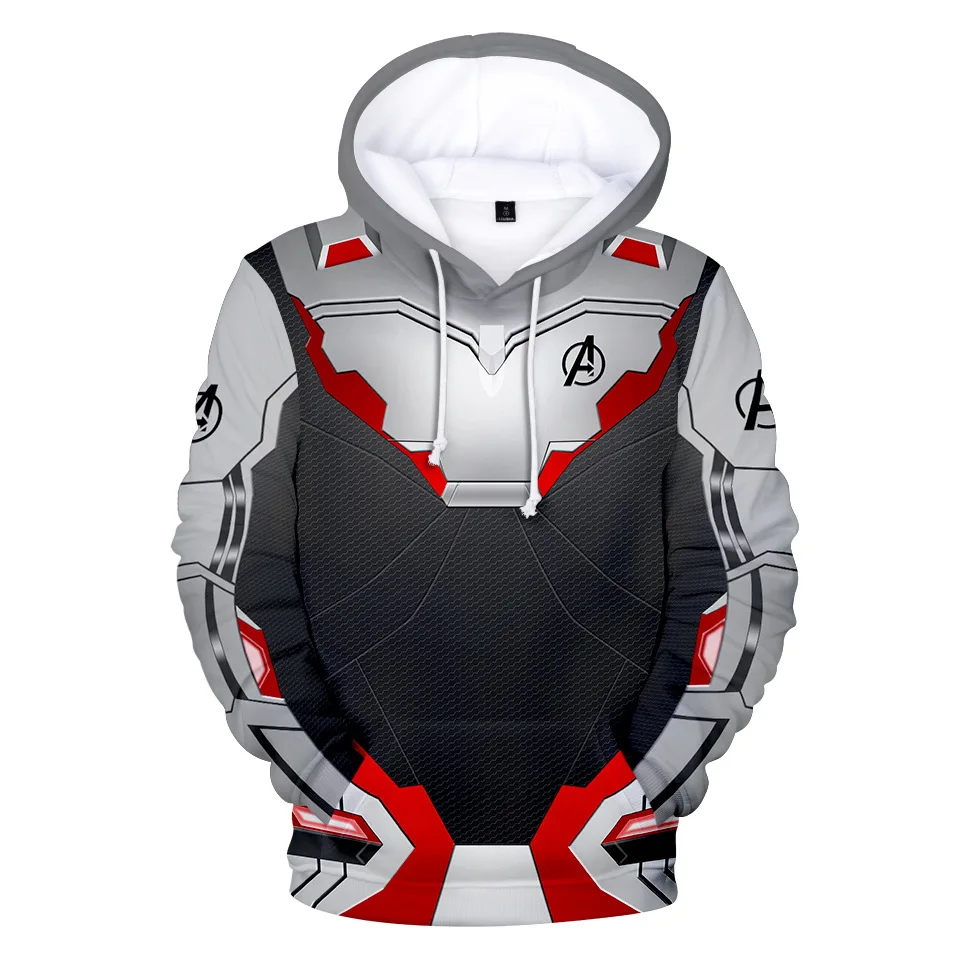 Avengers Endgame Quantum Reich Hoodie Coat Sweatshirts 3D Jacket Pullovers Iron Man Captain America Hoodie Sweater Kids&Adult