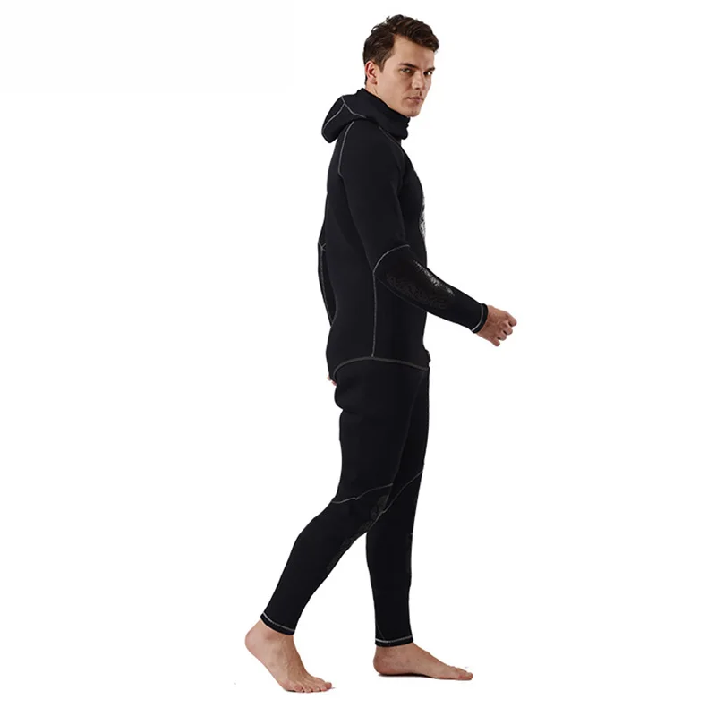 SLINX 5 мм неопреновый Двухсекционный гидрокостюм для дайвинга для мужчин, зимняя теплая одежда для плавания, водонепроницаемые гидрокостюмы для подводного плавания и серфинга