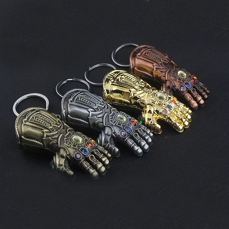 

Avenger Infinity War Thanos Infinite Power Glove Keychain Avengers 4 Colors Thanos 3D Model Unlimited Women's Men's Jewelry
