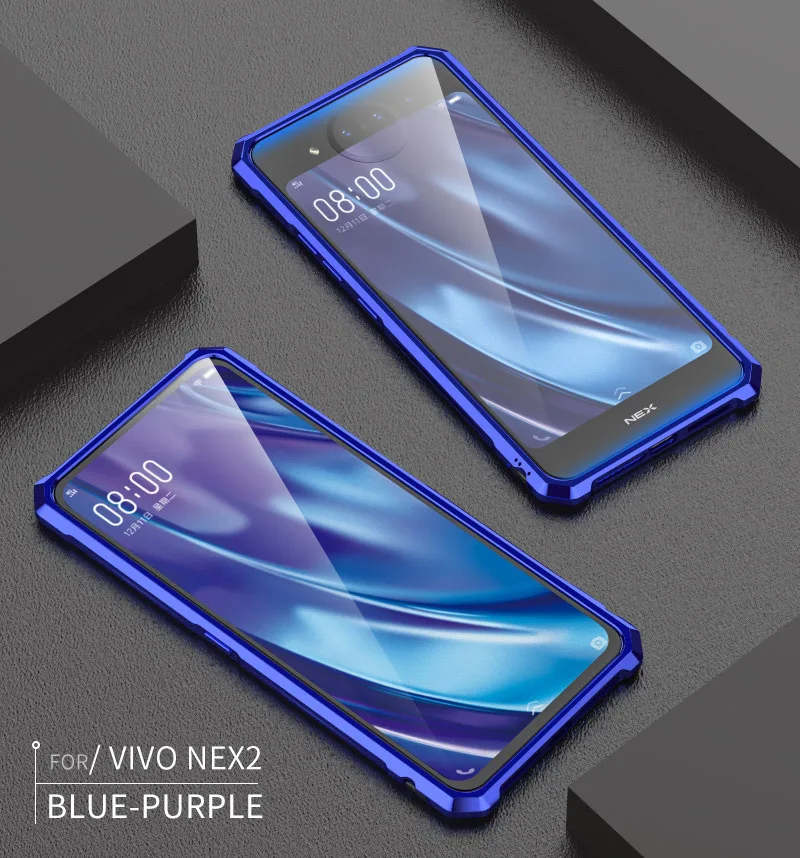 NEX2 металлический бампер крышка для VIVO NEX 2 Рамка Бампер 6,39 ''алюминиевый сплав противоударный Броня 2-экран для VIVO Nex 2 Чехол бампер