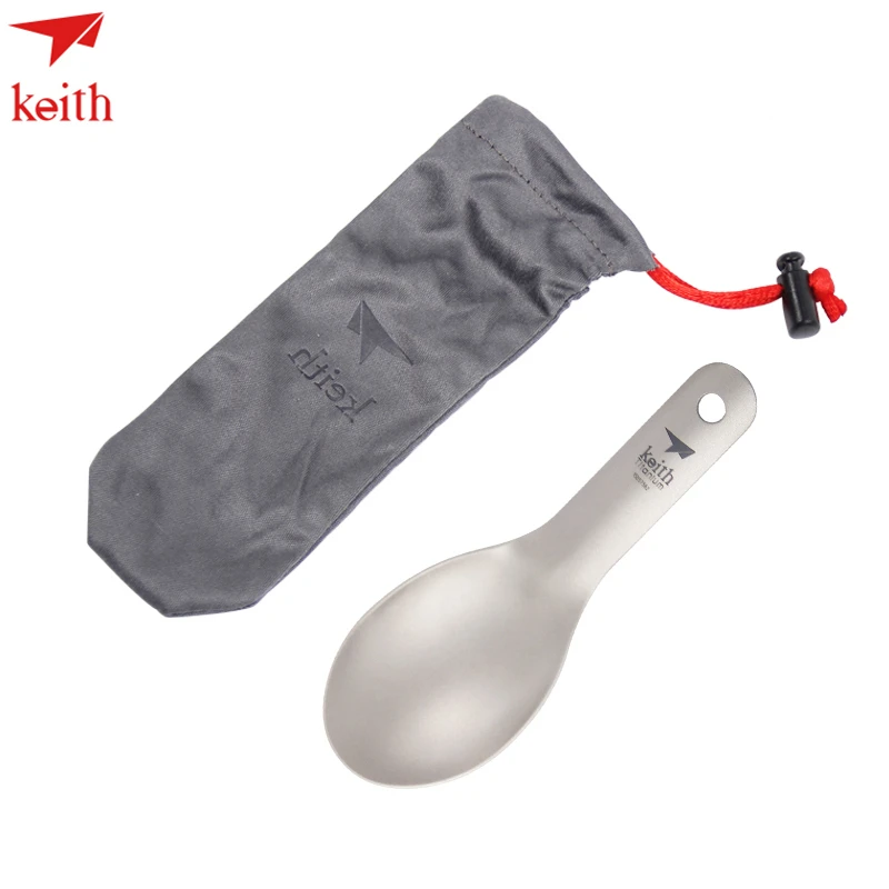 Keith cuchara de titanio de Camping al aire libre vajilla niño bebé cuchara ultraligero 14,3G Ti5314 envío de la gota