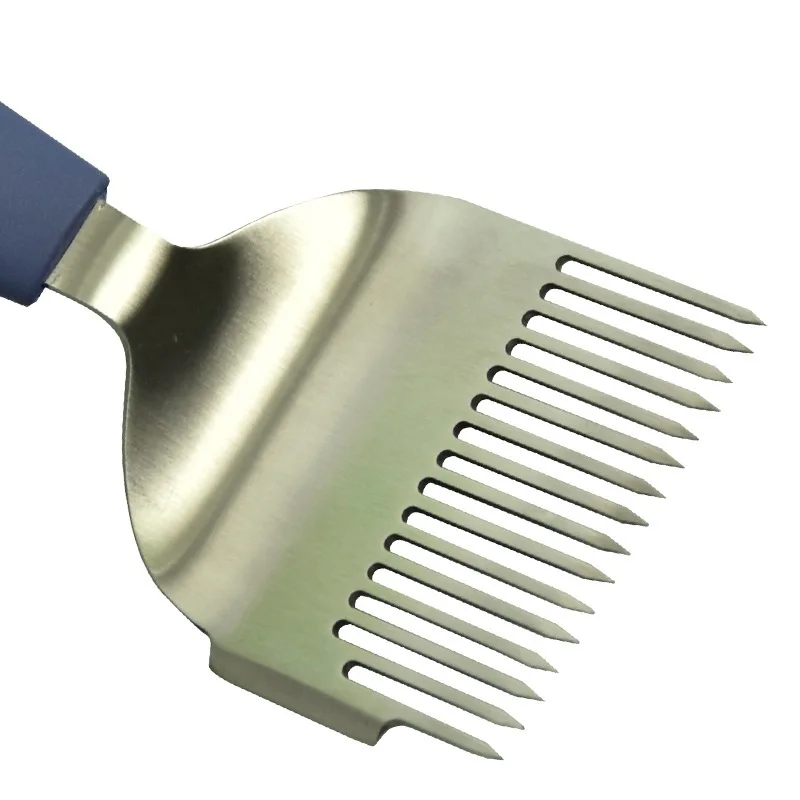

Straight-down new stainless steel gear and plastic handle honeycomb scraper beekeeping tool