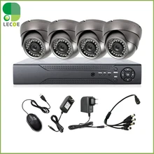 4CH DVR 4 pcs Impermeável Ao Ar Livre dome 1200TVL IR-CUT CCTV Home Security Câmera de Visão Noturna Sistema de Alarme Ao Ar Livre