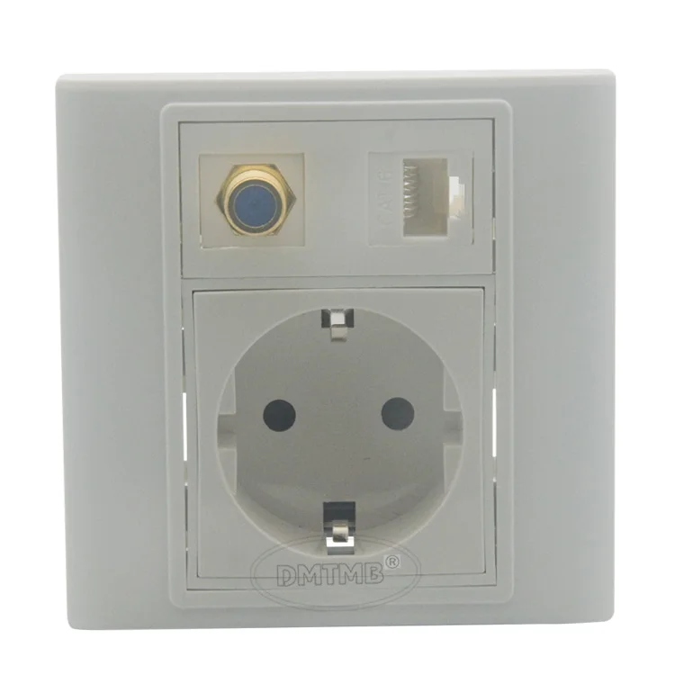 CAT6 RJ45 F головное ТВ ЕС AC настенная пластина и поддержка DIY|wall plate|power walltv wall plate |