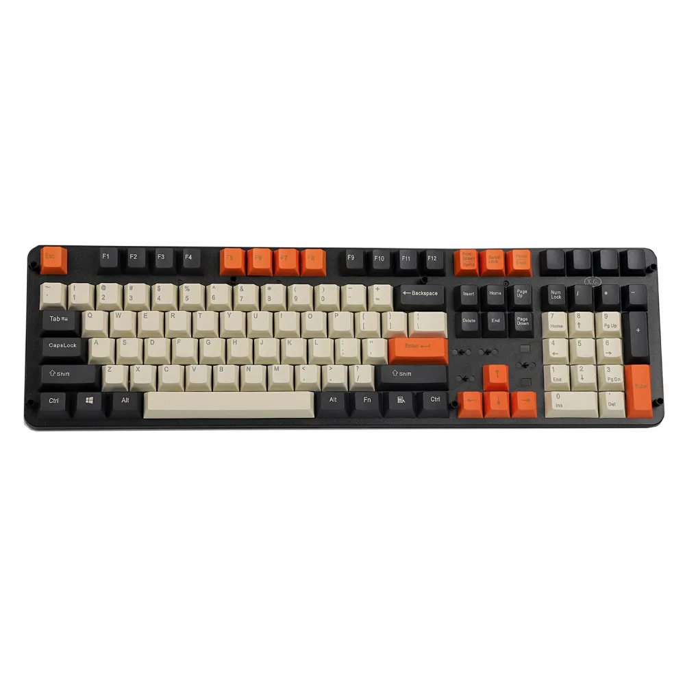 

YMDK Carbon 108 Keyset Thick PBT Cherry Profile Keycaps For Standard ANSI 104 87 61 MX Mechanical Keyboard Filco Vortex