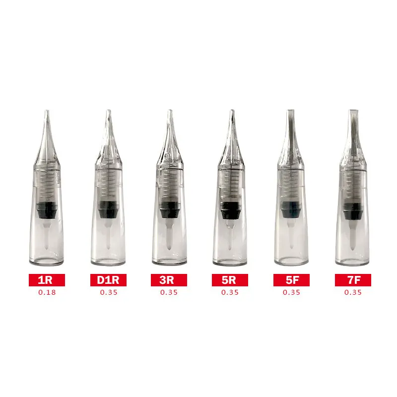 

Professional Permanent Makeup Cartridge Needles 1R/D1R/3RL/5RL/5F/7F Disposable Sterilized Tattoo Pen Machine Needles Tips