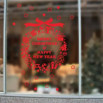 

merry christmas happy new year quotes wall stickers room decor 046. diy vinyl gift home decals festival mual art poster 3.5