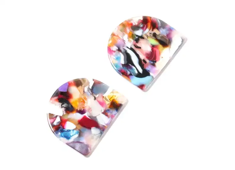 

Acetate D Charms - No Hole - D Earrings - Earring Findings - Jewelry Supplies - 6pcs/lot - 29.5x34.3x2.48mm - AC1381