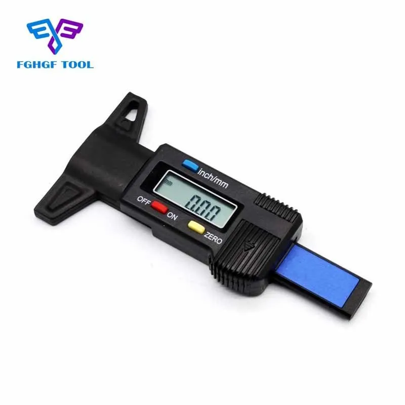 

FGHGF 0-25mm/0.01 Digital Depth Gauge Electronic LCD Tire Tyre Wheel Tread Depth Brake Gauge Measuring Tools
