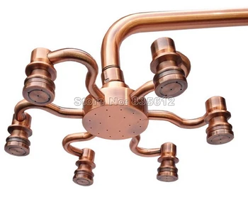 

Red Copper Rainfall Bathroom Rain Shower Head Wsh007