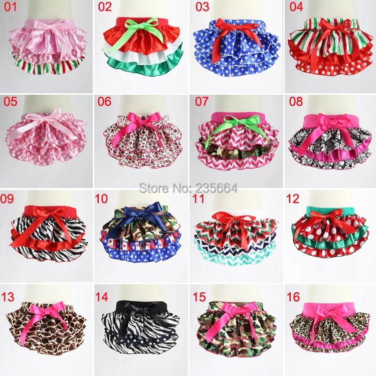 

2016 Real Bragas Baby Bloomers 16 Colors Cute Pants Tutu Design Infant Ruffle Short In Satin Material Diaper Cover Nappy Covers