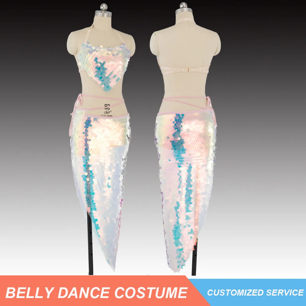 

2019 Belly Dance Costume for Women Bling Bling Dance Set Bra+Skirt 2 Pcs Latin Dance Suit Fashion Clothes