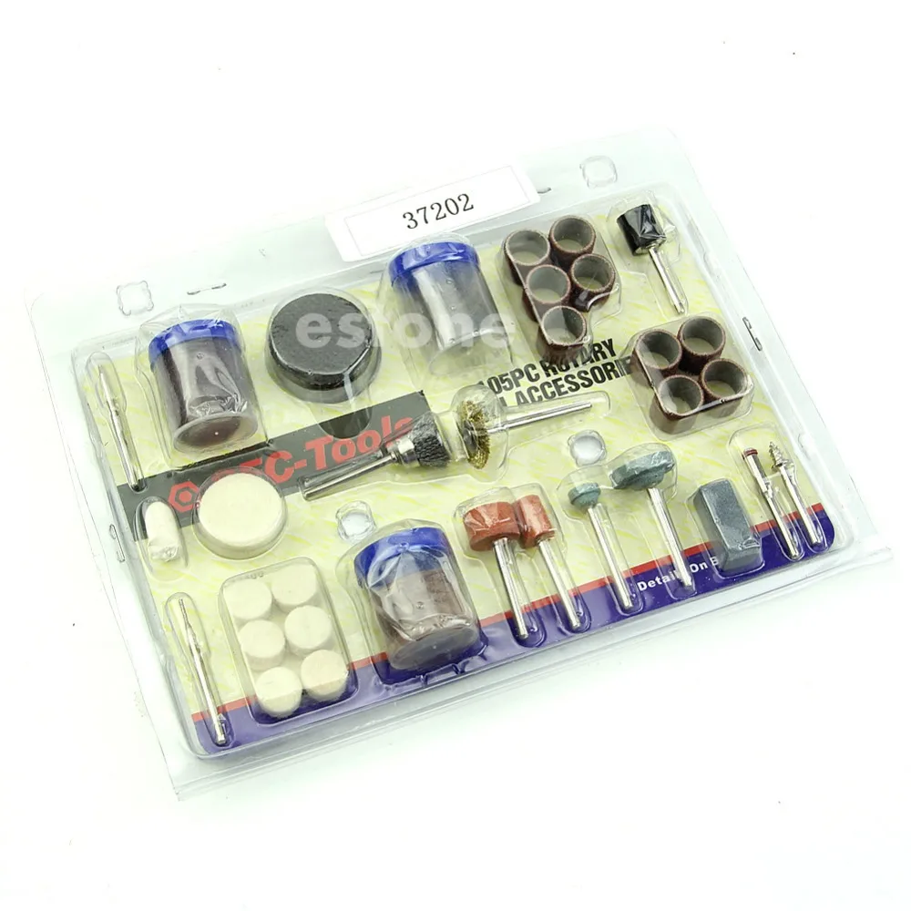 

105pc Drill Bit Rotary Set Kit Grinding Sanding Engraving Polishing Hobby Tool