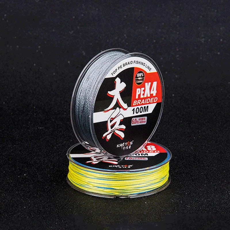 

Fishing Line Mainline/Tippet 100M PE Strong Line 4 or 8 Strands Saltwater Finshing Lure Accessories
