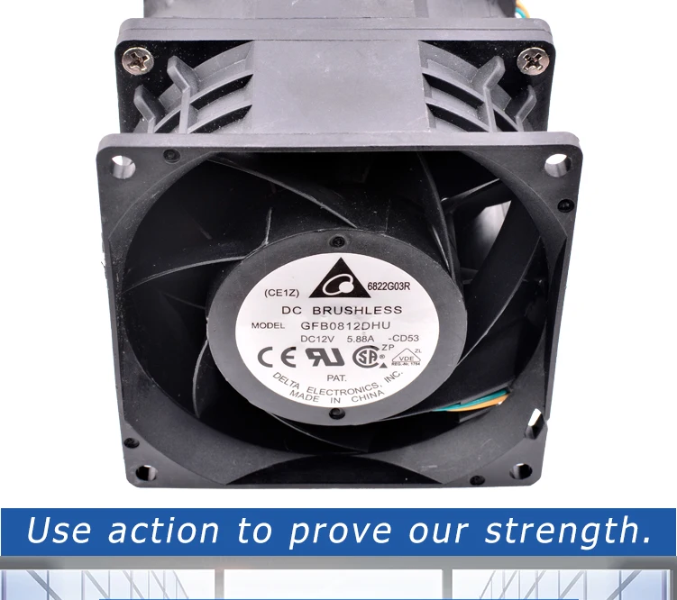 Brand new original Delta GFB0812DHU 80x80x90mm DC12V 5.88A Servo server large air volume cooling fan