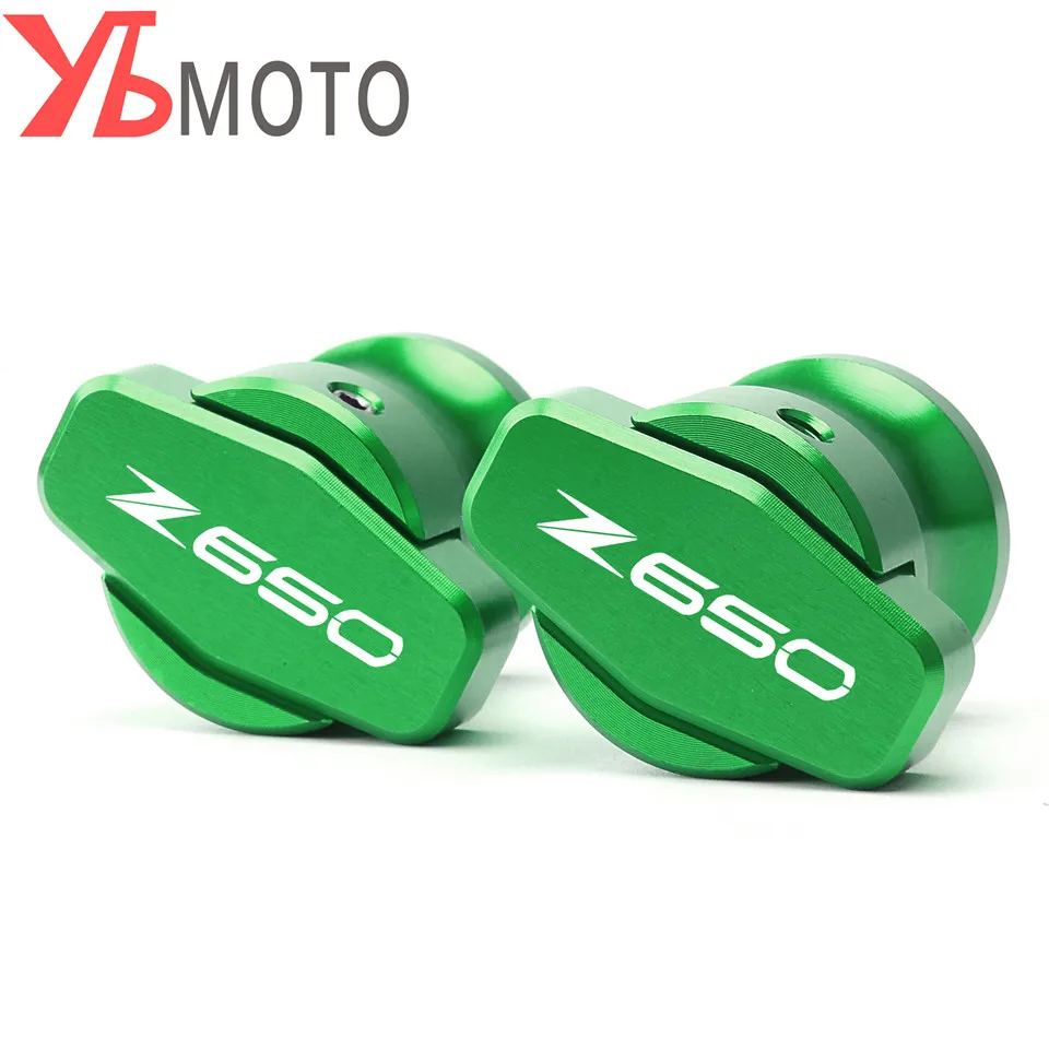 

M8 CNC motorcycle accessories Aluminum Swingarm Spools slider stand screws For KAWASAKI Z650 Z800 High quality items Green/Gold