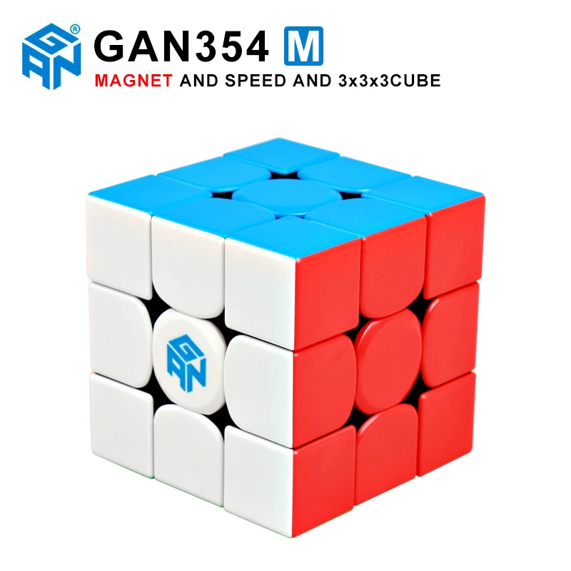 Gan354 м 3x3x3 волшебных магнитных Скорость куб Stickerless Ган 354 Профессиональный магниты головоломки Скорость куб развивающая игрушка для малыша Gans