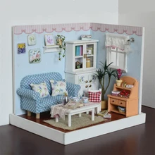 DIY Кукольный дом куклы деревянные головоломки Ассамблея Игрушечные лошадки мебель игрушки Ролевые игры игрушки, Бытовая подарки на день рождения для девочек