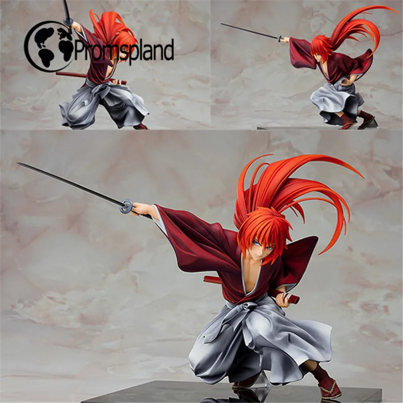 

1pc HIMURA KENSHIN Anime Action Figures Rurouni Kenshin PVC HITOKIRI BATTOSAI Collections Retail Box 19cm