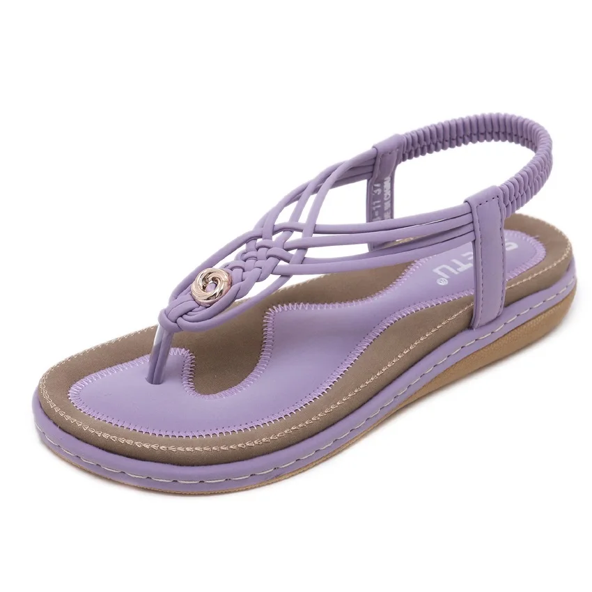 

Casual Shoes Women Sandals Flip Flops Women Flat Sandals Bohemia Summer Beach Shoes Cross Strap Knot Women Shoes Weave Sandals
