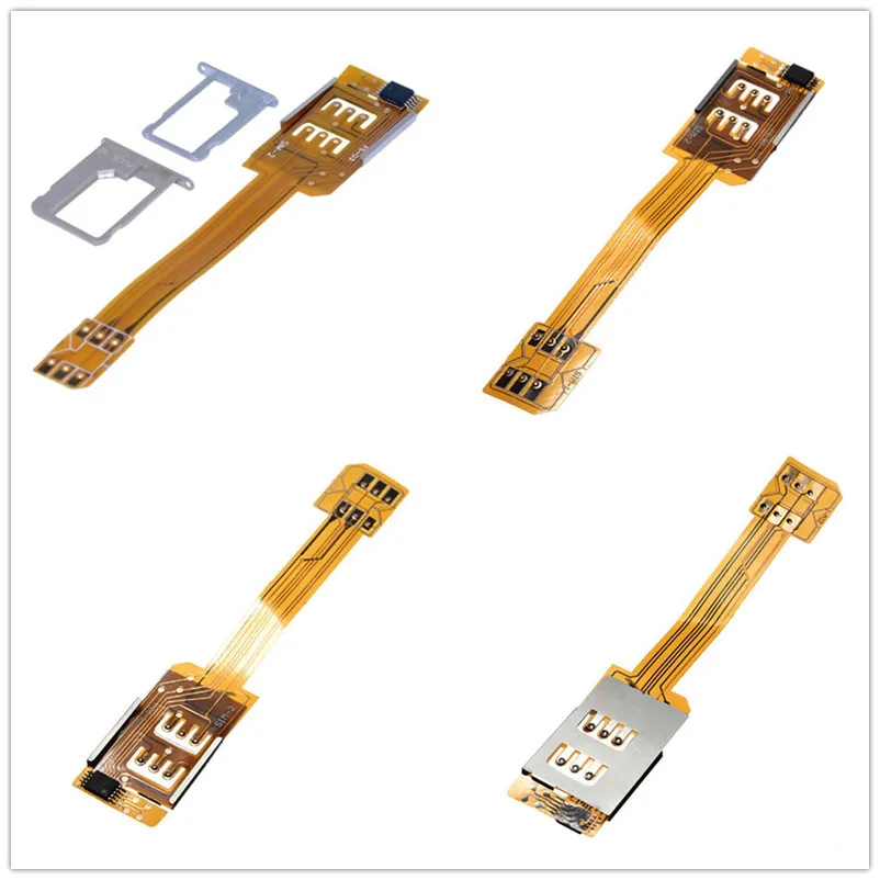 Dual SIM Card Adapter Converer For iPhone 5 5S 5C Portable Single Standby Flex Cable Ribbon Smartphone | Мобильные телефоны и