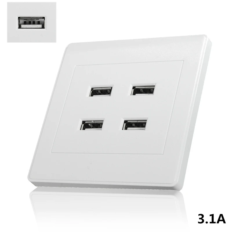 Новый DC 4 порта USB 5V 3.1A электрическое настенное зарядное устройство док станция