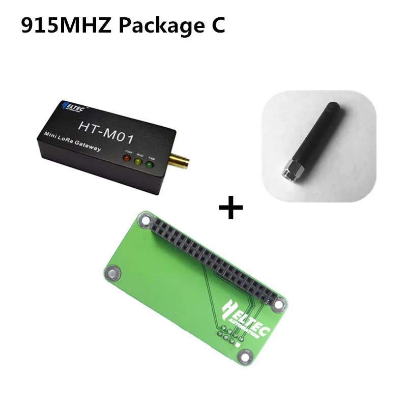 Мини IOT Lora шлюз LoraWan SX1301 sx1255/57 lora 8 каналов 433 МГц/868 МГц/915 МГц для шлюза Интегрированный для Raspberry Pi - Цвет: 915MHZ Package C