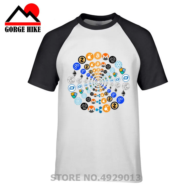 New Cryptocurrency is the future Crypto logos Men T-Shirt All cryptocurrencies t shirt Atom design crypto male Bitcoin tshirt