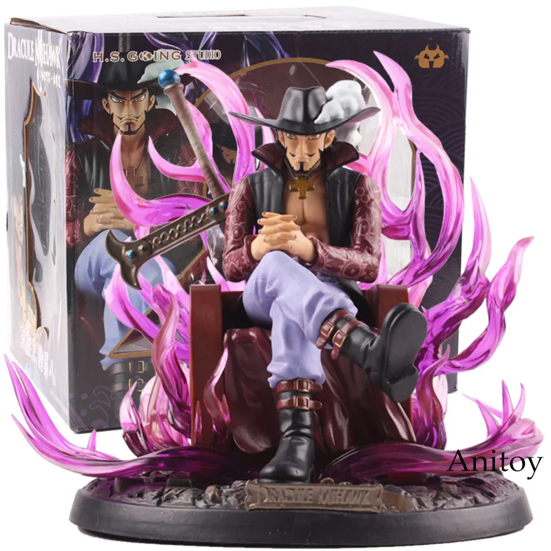 Фигурка героя из аниме Dracule Mihawk one piece GK статуя ПВХ Коллекционная модель игрушки 19 см