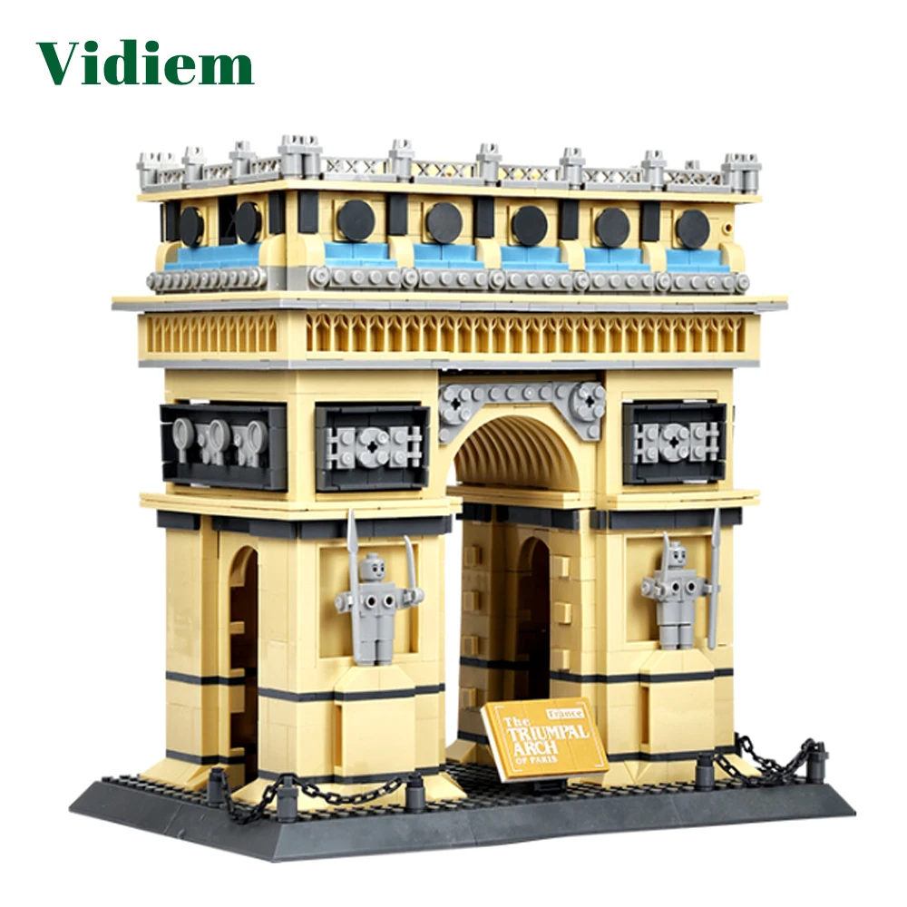 

Vidiem WanGe 5223 Country House Series The Arch Of Triumph Small Bricks Building Blocks Construction Toys For Kids 6Years Above
