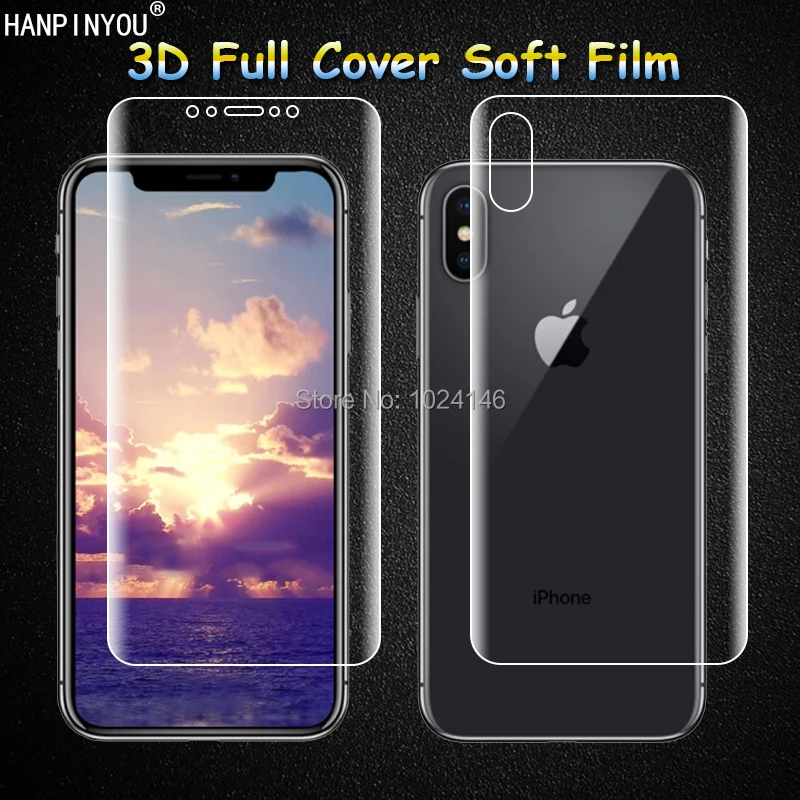 

3D Curved Cambered Full Cover Soft PET Film Screen Protector For Apple iPhone X 6 6S 7 8 Plus 6+ 6s+ 7+ 8+ (Not Tempered Glass)