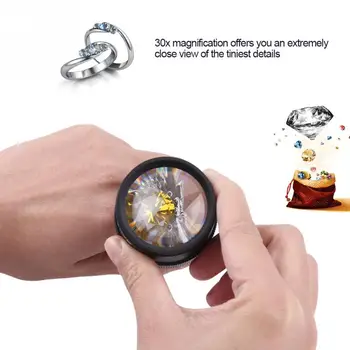 

Portable 30X Magnifier Jewelry Watch Optical Glass Magnifying Lens Monocular Magnifier for Jewelers Loupe Jewelry Repairing Tool