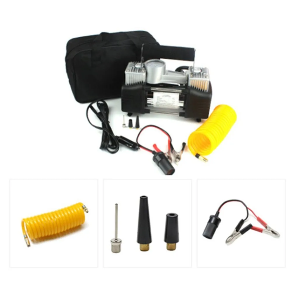 Double cylinder car air pump car tire air pump portable high power tire