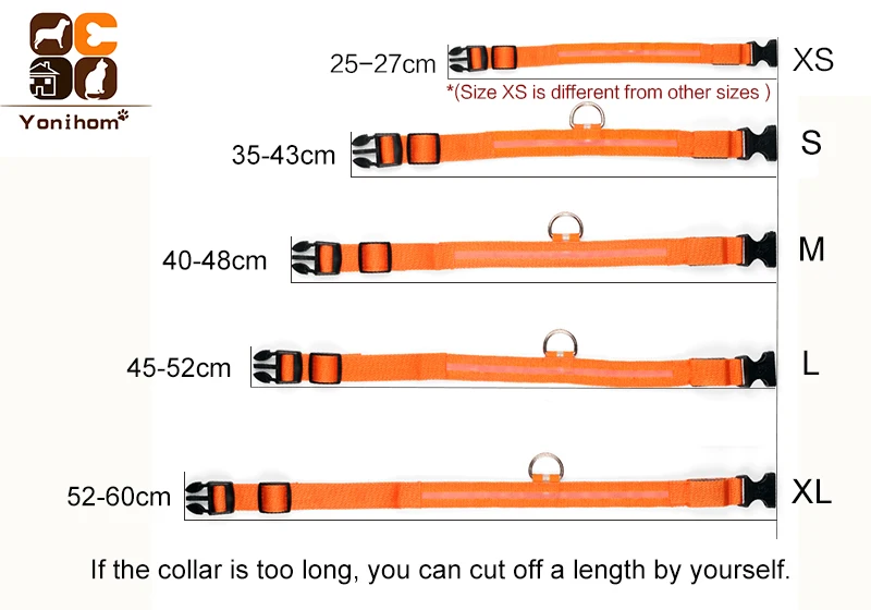 Ошейник для собак с подсветкой светящийся воротник Перро светодиодный ошейник для собаки Ночная безопасность для кошек домашних животных щенков Чихуахуа Йоркширский терьер светодиодный ошейник для кошек