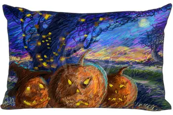 

Halloween Rectangle Pillow Cover Size 45x35cm (one side) Print Custom Zipper Polyester Cotton Pillowcase