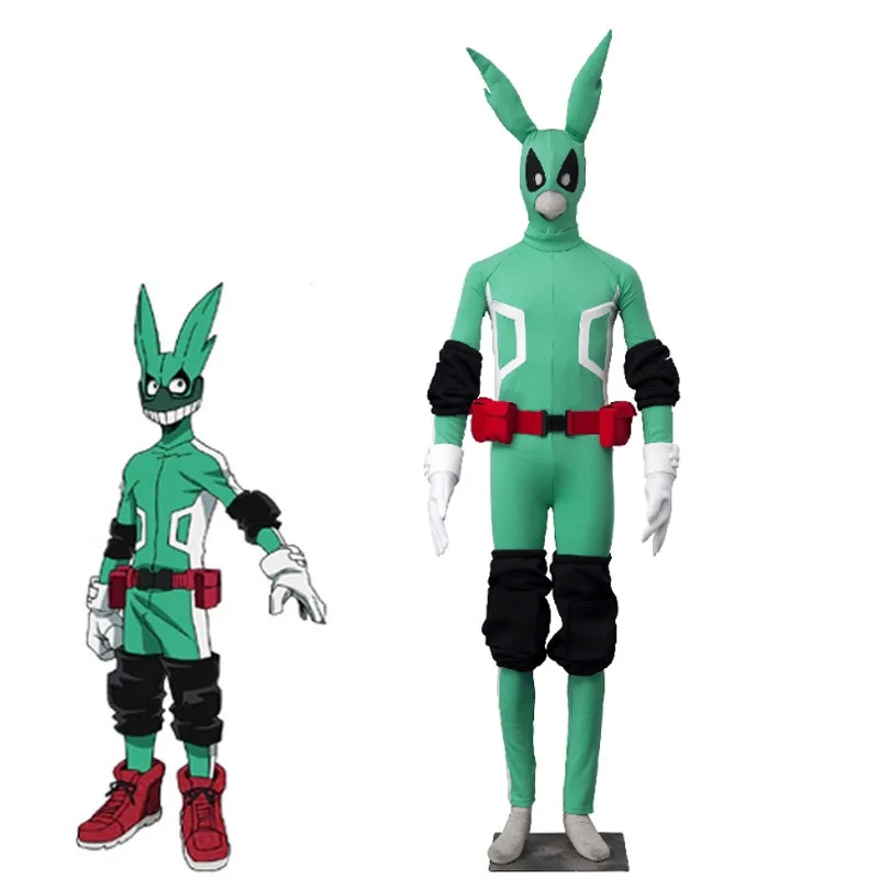 

Anime My Hero Academy Izuku Midoriya Cosplay Costume Men/kids Green Fighting Uniform Halloween Carnival Battle Suit Custom Made