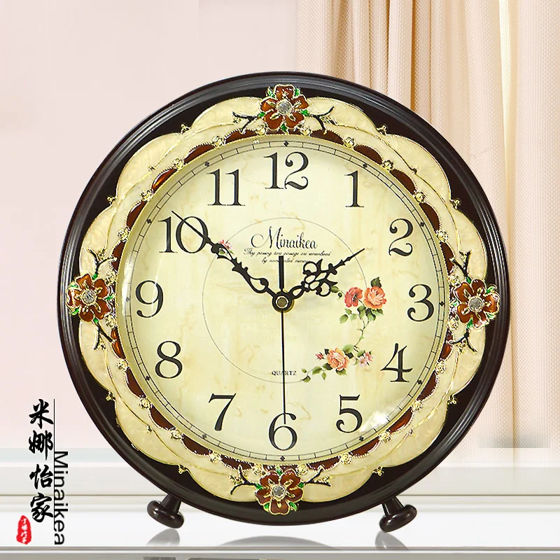 

Fashion fashion Large mute clock modern gift decoration rustic brief quartz clocks Antique style wall clock