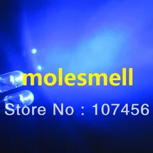 100 шт. 3 мм синий 5000MCD круглый без фланца прозрачный СВЕТОДИОДНЫЙ светодиодный s Бесплатные резисторы