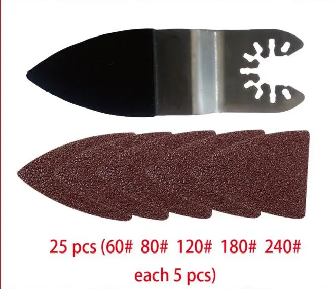 25 pcs Sanding paper sanding sheet Finger sanding pad for multifunction font b power b font