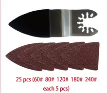 25 pcs Sanding paper sanding sheet Finger sanding pad for multifunction power tool as Fein Multimaster