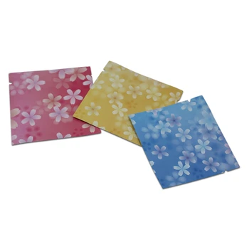 

DHL Aluminium Foil Food Packaging Pouch Open Top Heat Seal Mylar Print Flower Bag For Coffee Sugars Seeds Mask Bag 6 Size