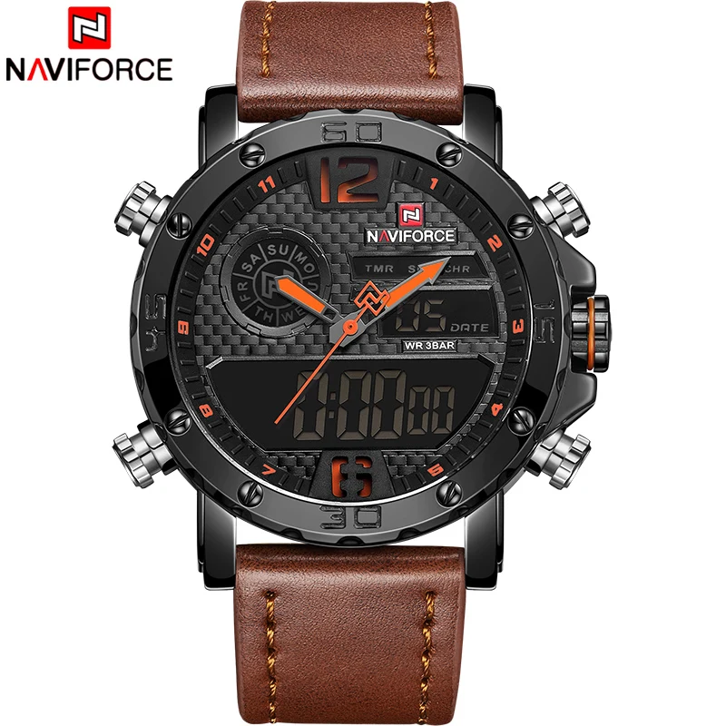 Часы NAVIFORCE мужские спортивные водонепроницаемые кварцевые| |