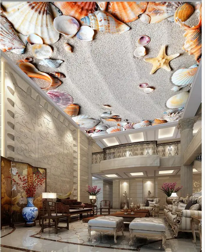 Beach ceiling wallpaper mural photo wallpaper ceilings 3d wall murals wallpaper Home Decoration